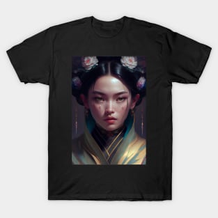 Japanese Geisha In Digital Art. Gift Idea For Japan Fans 2 T-Shirt